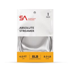 Scientific Anglers Absolute Streamer Leader 4' 1 Pack in Clear